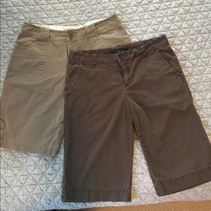 Two pair Women's Bermuda shorts